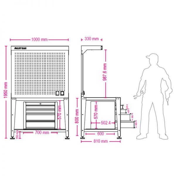 میز کار D-1400-S