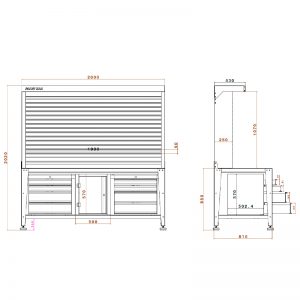 میز کار D-C801-L حرفه ای